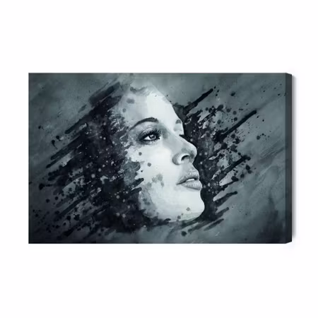 Canvastavla - Realistic Painting of a Female Face