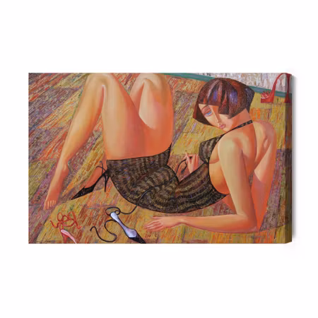Canvastavla - A Painting of a Woman in an
