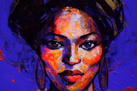 Canvastavla - A Feminine Portrait in an Abstract