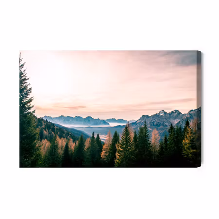 Canvastavla - Landscape with the Italian Alps