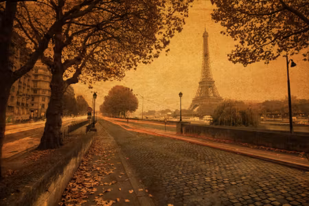 Canvastavla - Vintage Streets of Paris