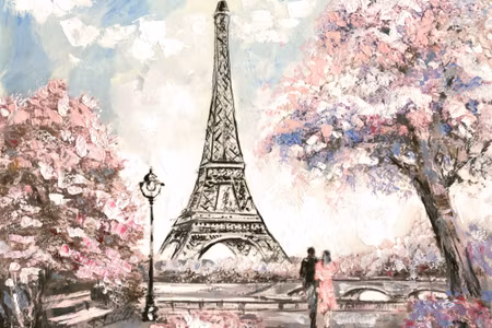 Canvastavla - Romantic Picture of Paris