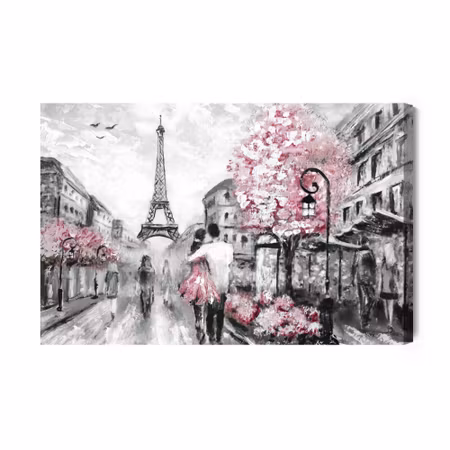 Canvastavla - In Love in the Streets of Paris