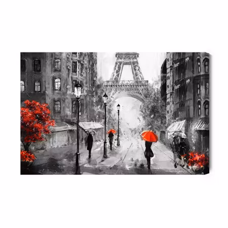 Canvastavla - View of the Paris Street