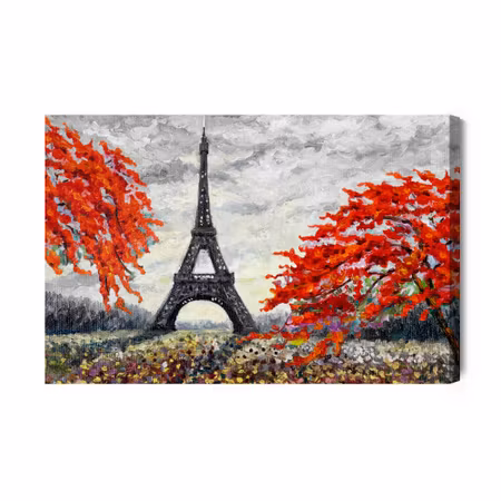 Canvastavla - The Eiffel Tower Between Colorful