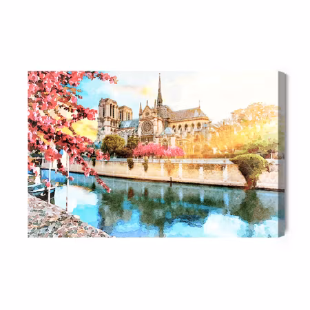 Canvastavla - Notre Dame Cathedral Painted with
