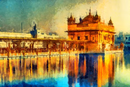 Canvastavla - Golden Temple in Amritsar