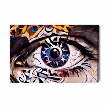 Canvastavla - An Abstract Painting of the Eye