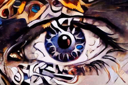 Canvastavla - An Abstract Painting of the Eye