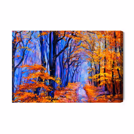 Canvastavla - Blue-orange Forest