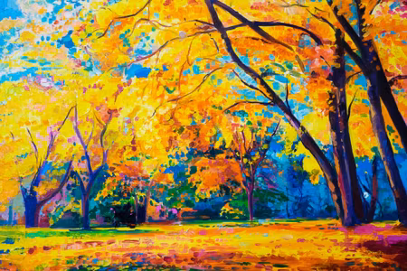 Canvastavla - Autumn Forest Landscape