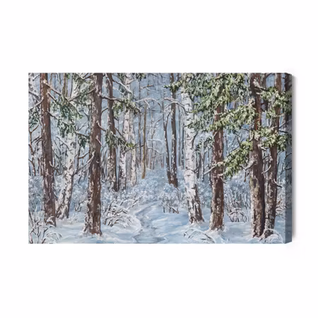 Canvastavla - Snow-covered Forest