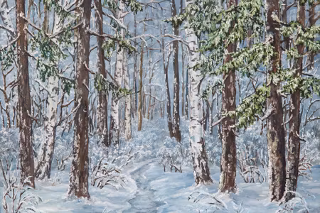Canvastavla - Snow-covered Forest