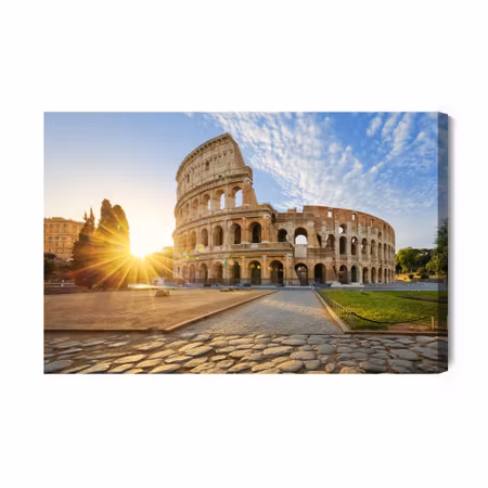 Canvastavla - View of the Colosseum in the Morning