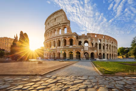 Canvastavla - View of the Colosseum in the Morning