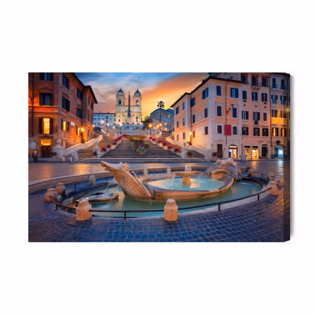 Canvastavla - The Spanish Steps in Rome D