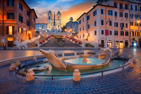 Canvastavla - The Spanish Steps in Rome D