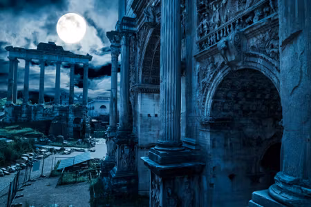 Canvastavla - Roman Forum By Night