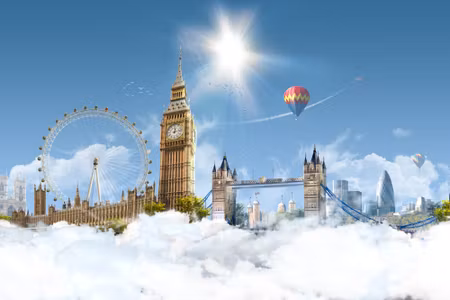 Canvastavla - London in the Clouds