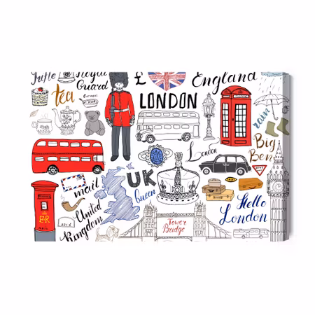 Canvastavla - Famous Symbols of London