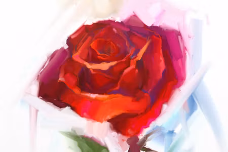 Canvastavla - Rose As Painted