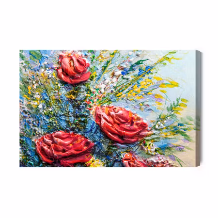 Canvastavla - A Painting of Blooming Roses