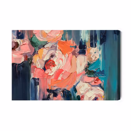 Canvastavla - An Abstract Painting of a Rose