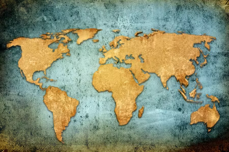 Canvastavla - The World Map in a Fashionable