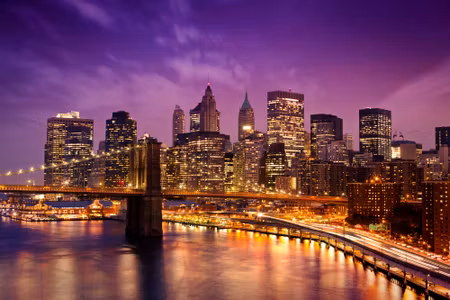 Canvastavla - New York City Center At Night