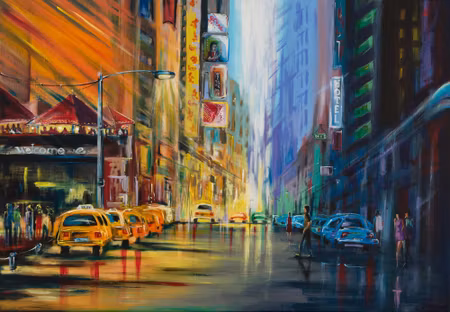Canvastavla - The Center of New York As Painted