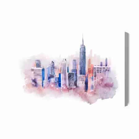 Canvastavla - New York Downtown Painted with