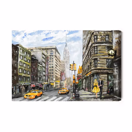 Canvastavla - New York Street As Painted