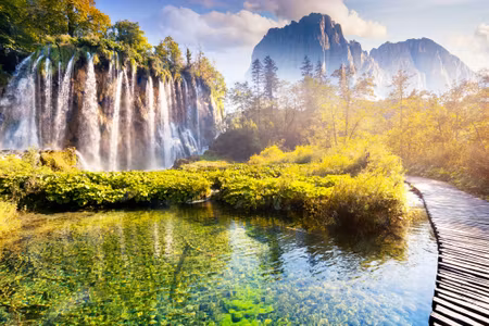 Canvastavla - Great Waterfall in Croatia