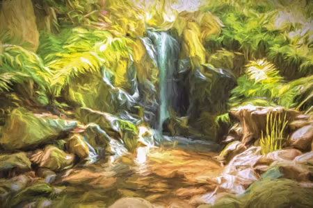 Canvastavla - A Waterfall in the Jungle Like a