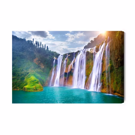 Canvastavla - Jiulong Waterfall in China