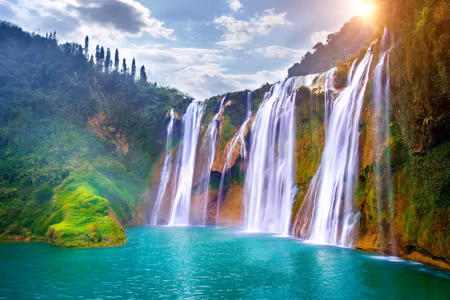 Canvastavla - Jiulong Waterfall in China