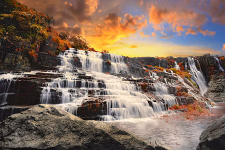 Canvastavla - Pongour Waterfall in Vietnam