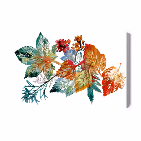 Canvastavla - Autumn Leaves As If Painted with