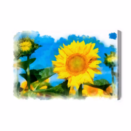 Canvastavla - Sunflowers As If Painted with