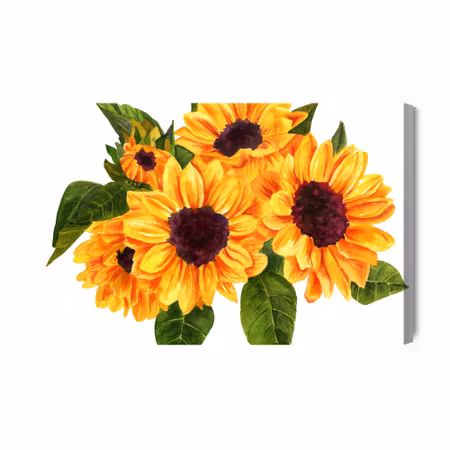 Canvastavla - A Bouquet of Sunflowers As Painted