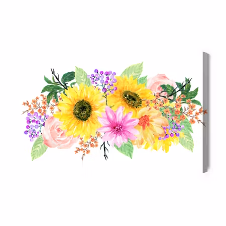 Canvastavla - A Floral Composition As If Painted