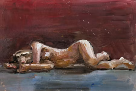 Canvastavla - Woman Painted with Oil Paints