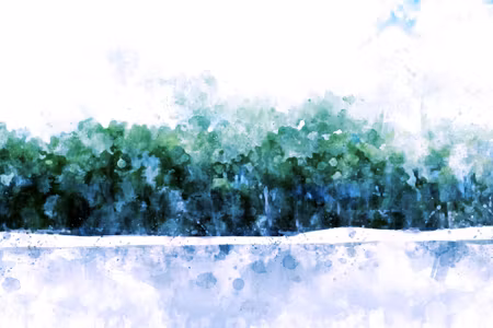 Canvastavla - Abstract Forest - Watercolour