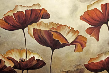 Canvastavla - Beautiful Poppy Flowers Vintage
