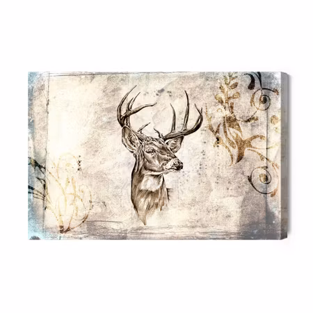 Canvastavla - Deer in Vintage Style