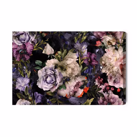 Canvastavla - Peony Roses in Watercolor