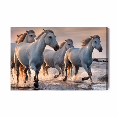 Canvastavla - White Horses in the Sea