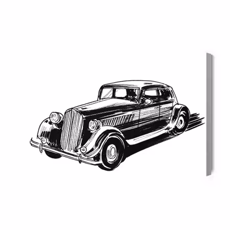 Canvastavla - Sketched Car