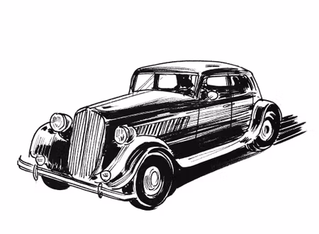 Canvastavla - Sketched Car