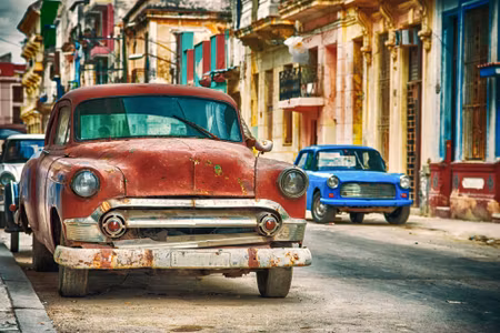 Canvastavla - Of Old American Cars